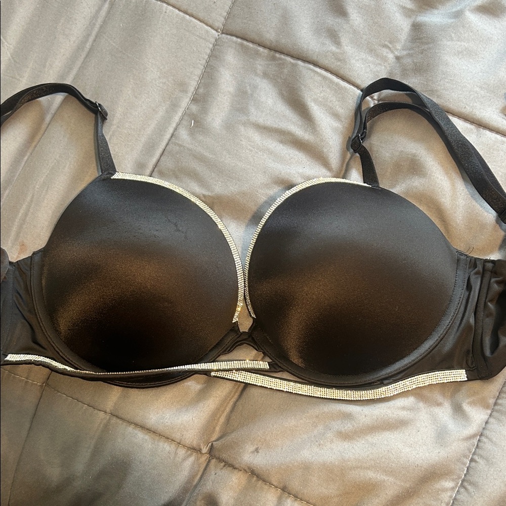Victoria's Secret Black Bra with Silver Trim
